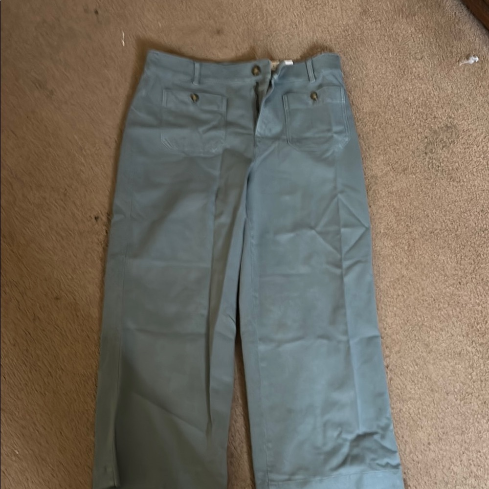 LOFT Blue Wide Leg Pants with Effortless Style